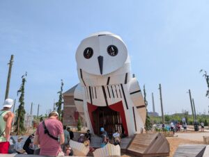 The Owl at Biidaasige Park in the Portlands Toronto